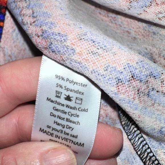 Lularoe blue small Cassie pencil skirt. NWT . Aztec print red, orange, yellow. - Picture 4 of 5